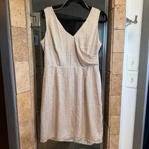 Esprit Cream Textured Mini Dress
